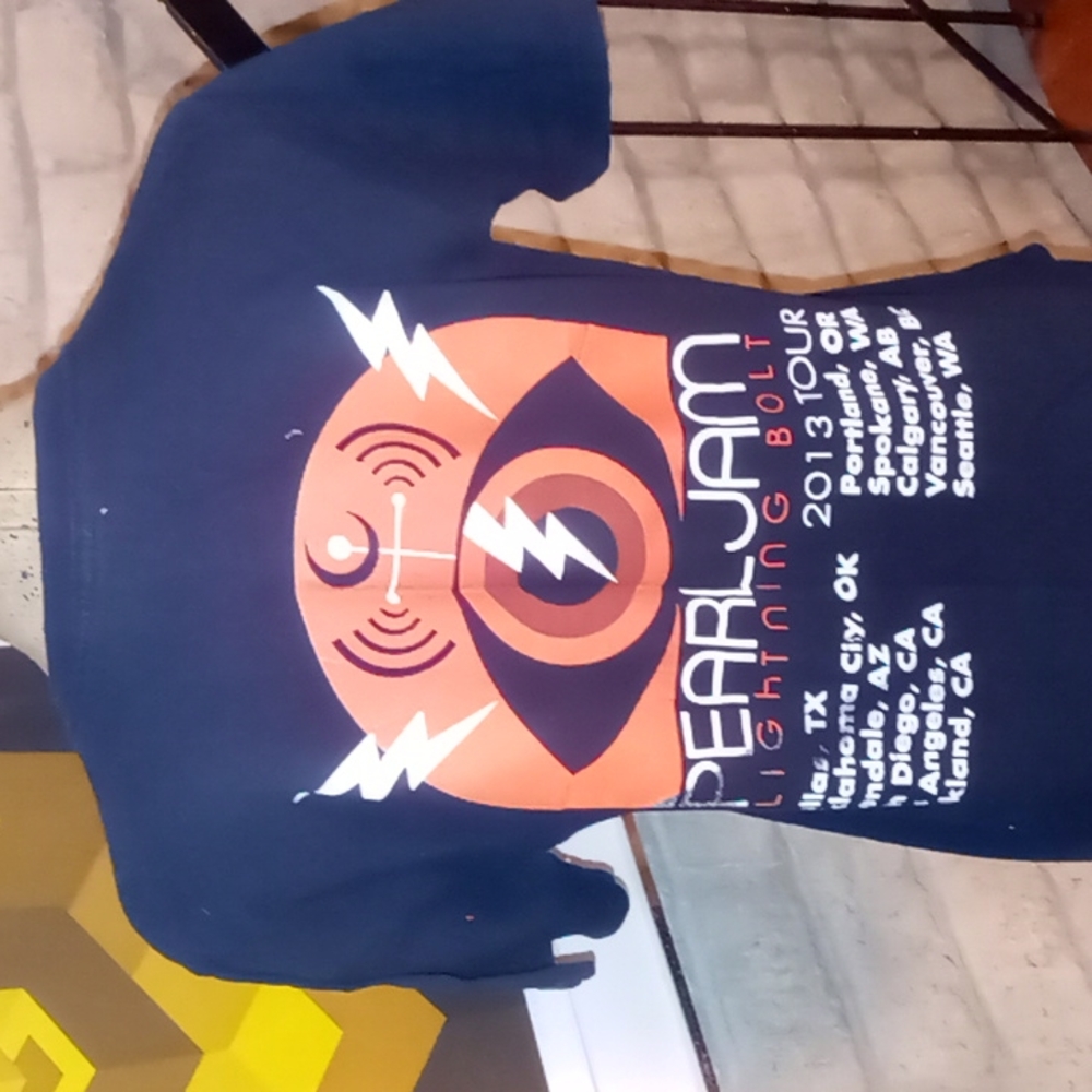 Pearl jam 2013 lightening bolt tour med t shirt 14